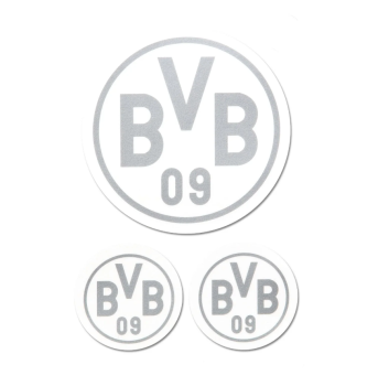 Borussia Dortmund - Aufkleber (silber, 3er-Set)